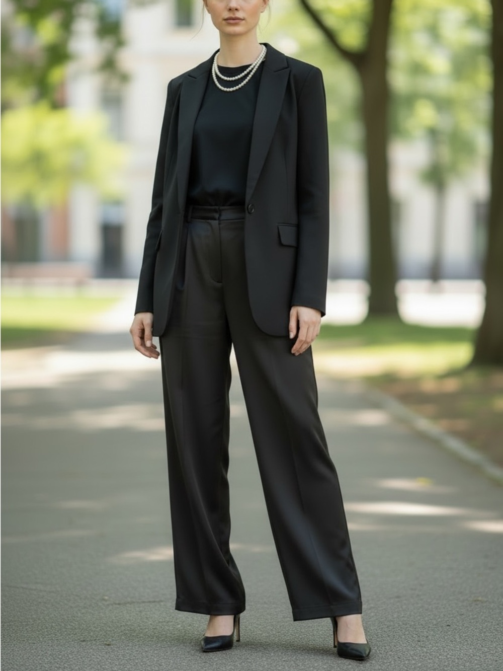 VTG 80s Flora Kung Silk Trousers Size 6 Black High Waisted Wide Leg Slacks EUC
